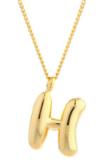 14K Gold Dipped Mini Bold initial Necklace