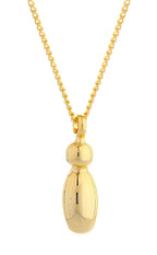 14K Gold Dipped Mini Bold initial Necklace