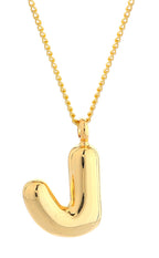 14K Gold Dipped Mini Bold initial Necklace