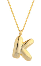 14K Gold Dipped Mini Bold initial Necklace