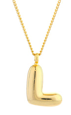 14K Gold Dipped Mini Bold initial Necklace