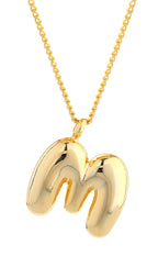 14K Gold Dipped Mini Bold initial Necklace