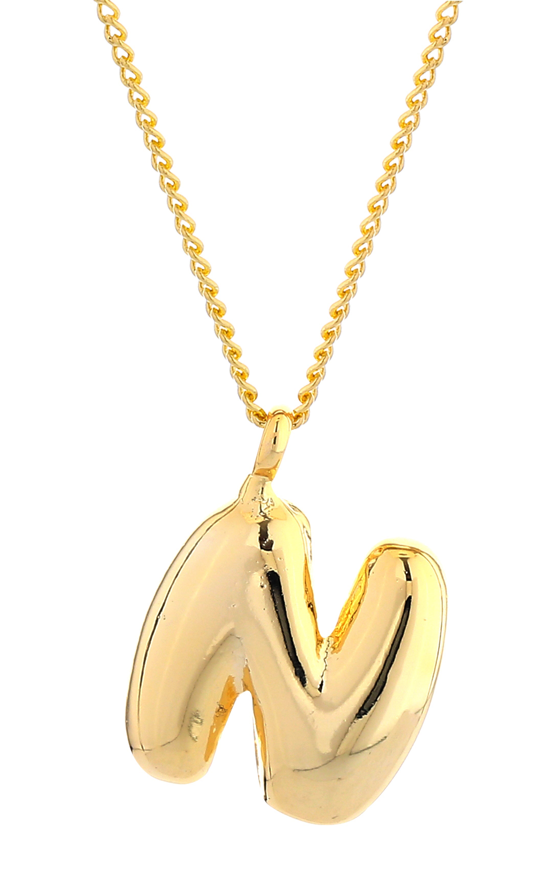 14K Gold Dipped Mini Bold initial Necklace