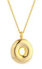 14K Gold Dipped Mini Bold initial Necklace