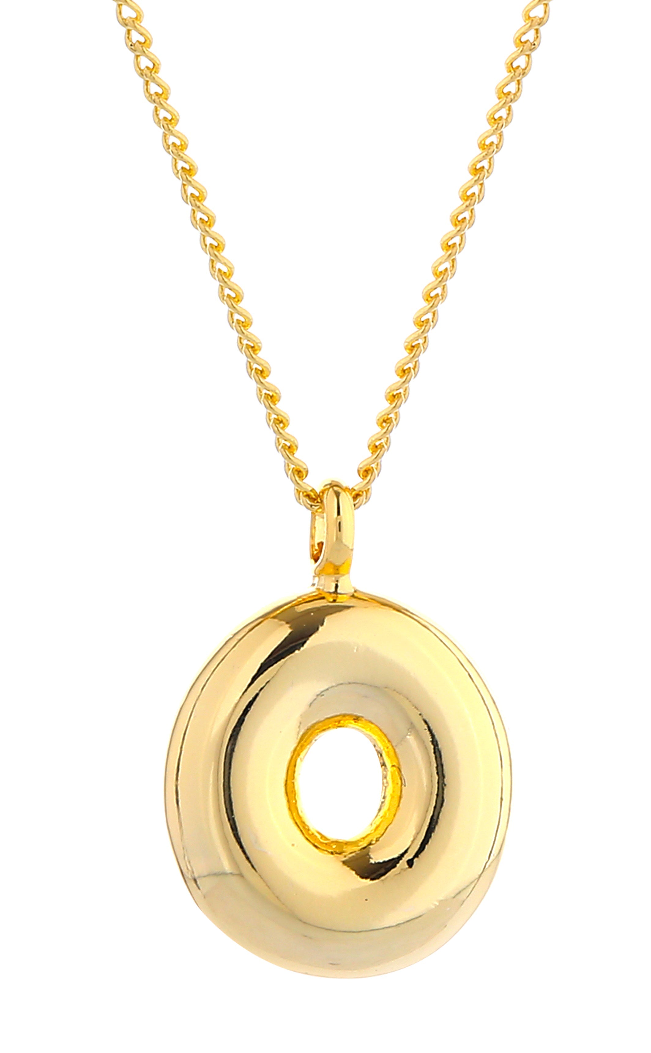 14K Gold Dipped Mini Bold initial Necklace