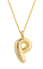 14K Gold Dipped Mini Bold initial Necklace