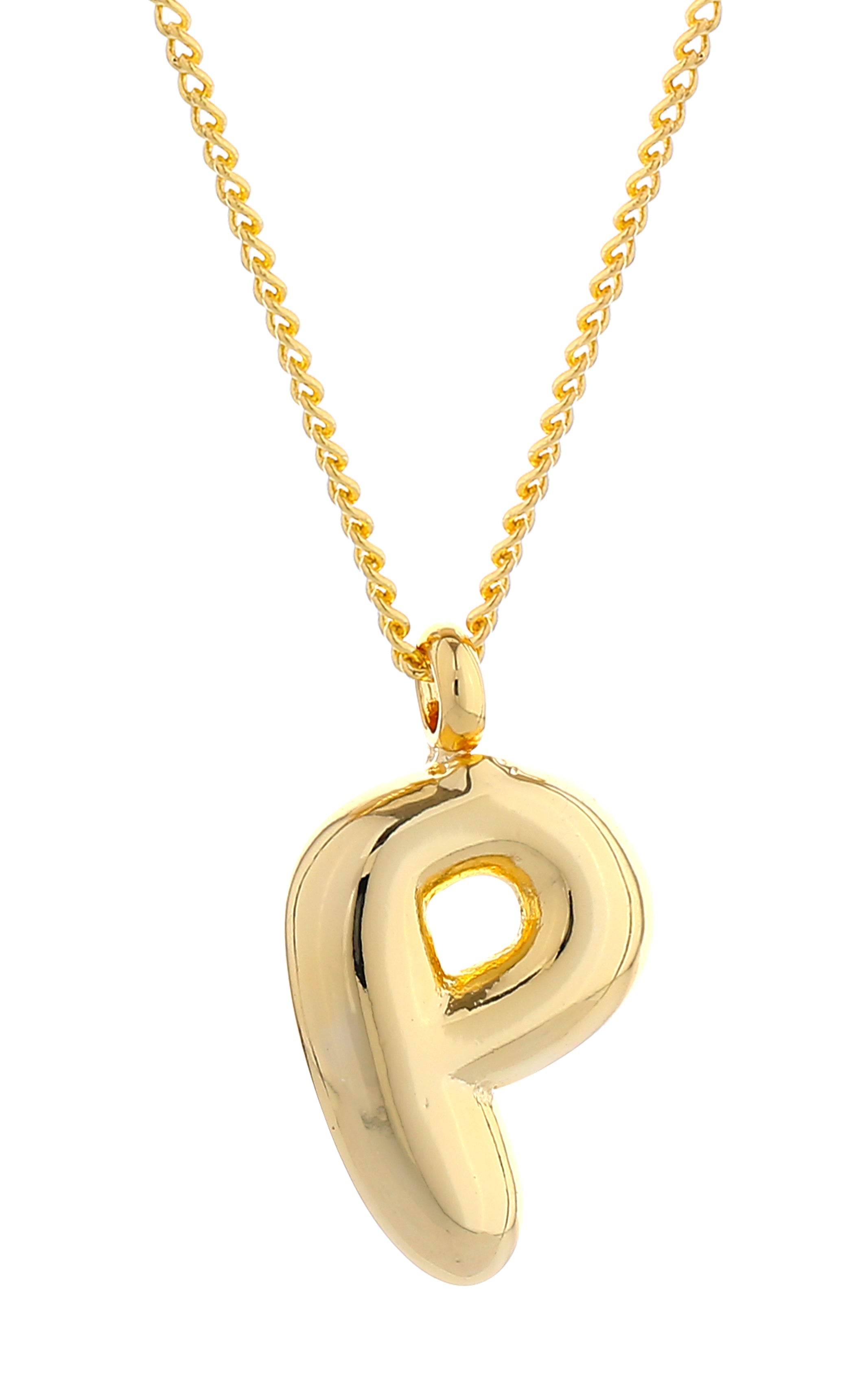 14K Gold Dipped Mini Bold initial Necklace