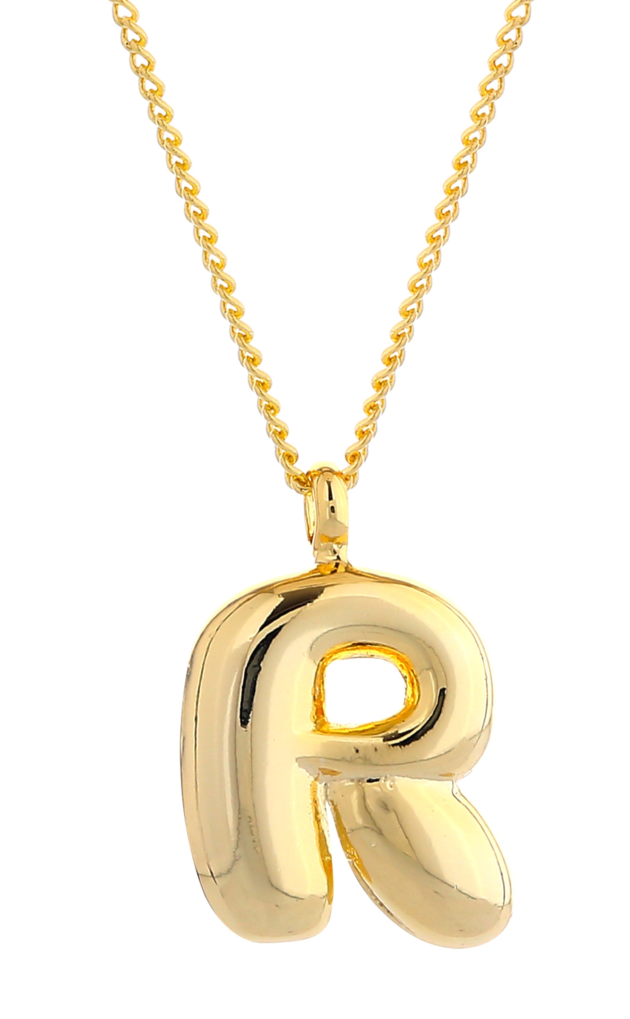 14K Gold Dipped Mini Bold initial Necklace