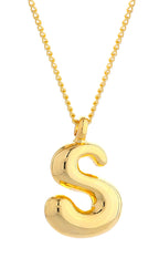 14K Gold Dipped Mini Bold initial Necklace