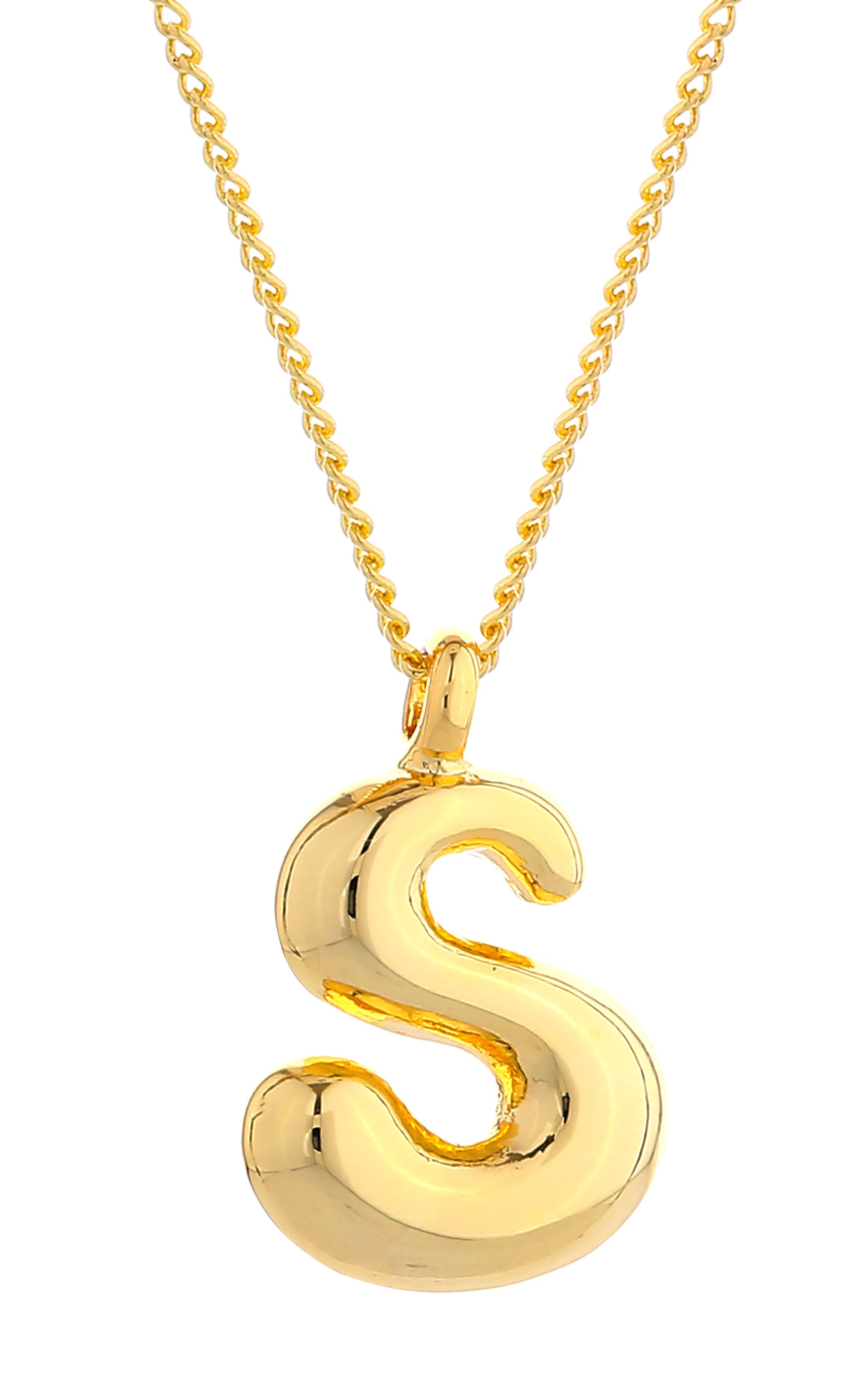 14K Gold Dipped Mini Bold initial Necklace