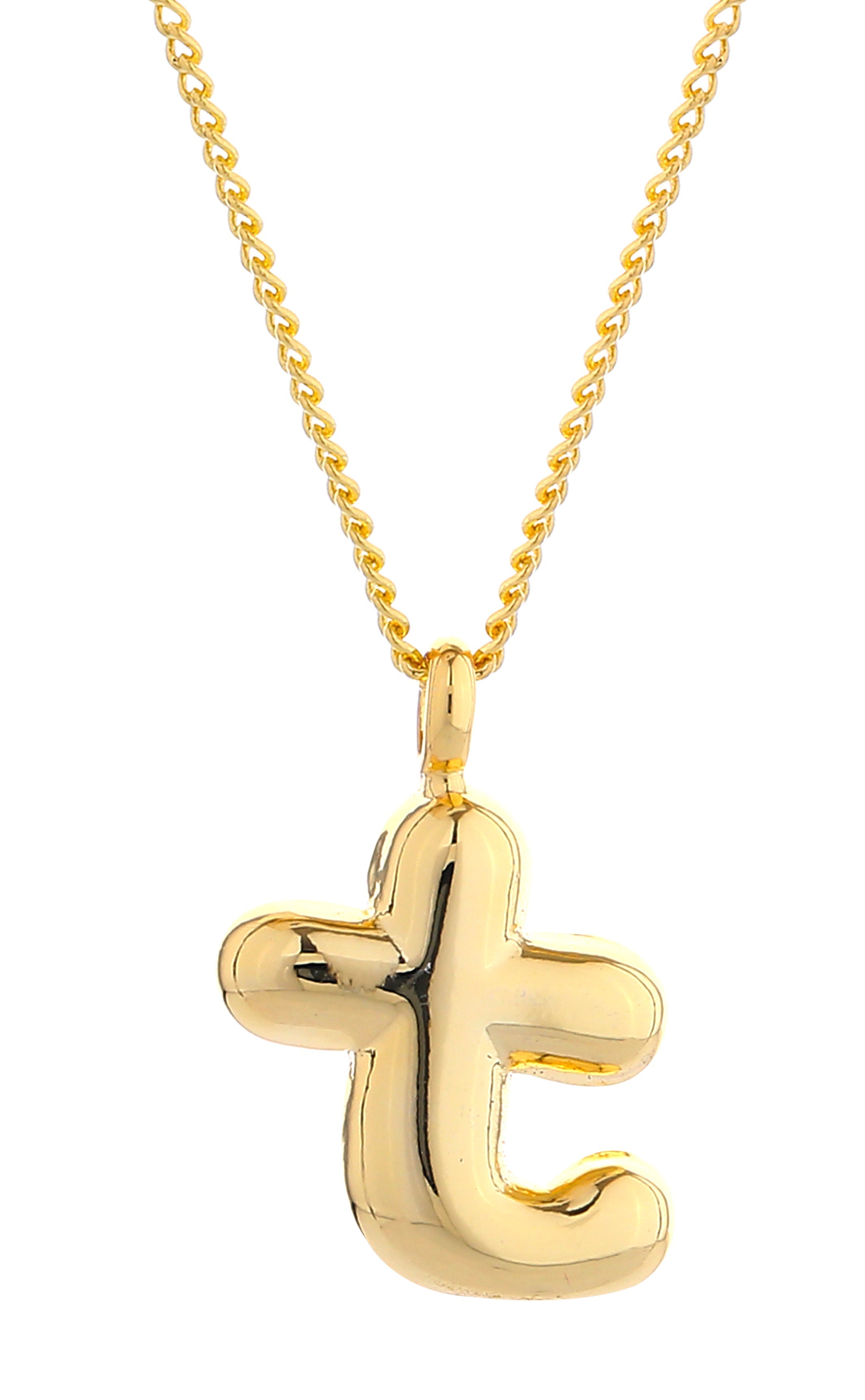 14K Gold Dipped Mini Bold initial Necklace