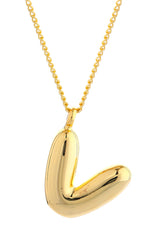 14K Gold Dipped Mini Bold initial Necklace