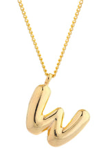 14K Gold Dipped Mini Bold initial Necklace