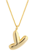 14K Gold Dipped Mini Bold initial Necklace
