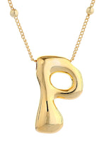 14K Gold Dipped Bold initial Necklace