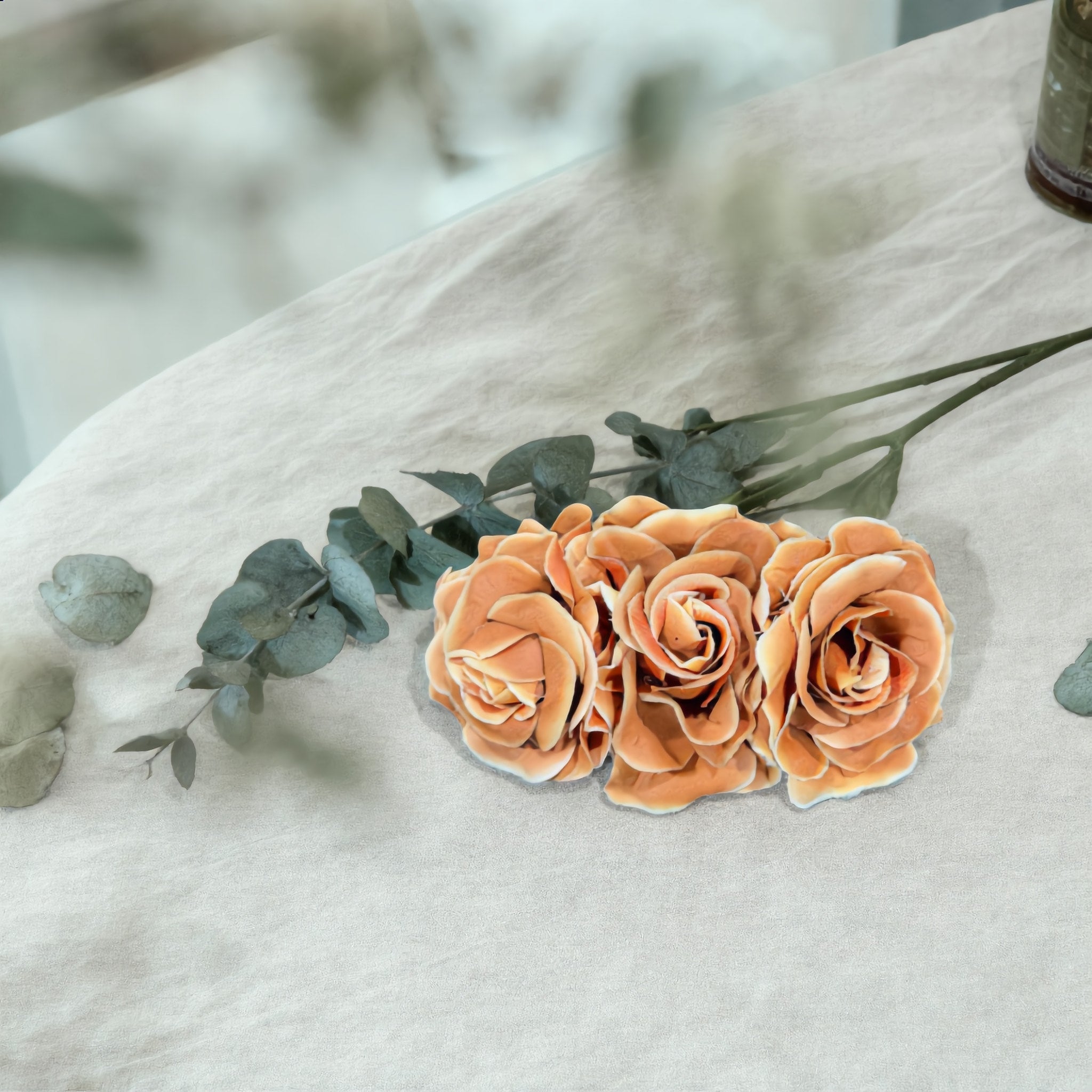 Orange Artificial Flower Headband