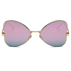 LINDSAY | Women Oversized Rounded Butterfly Fashion Sunglasses