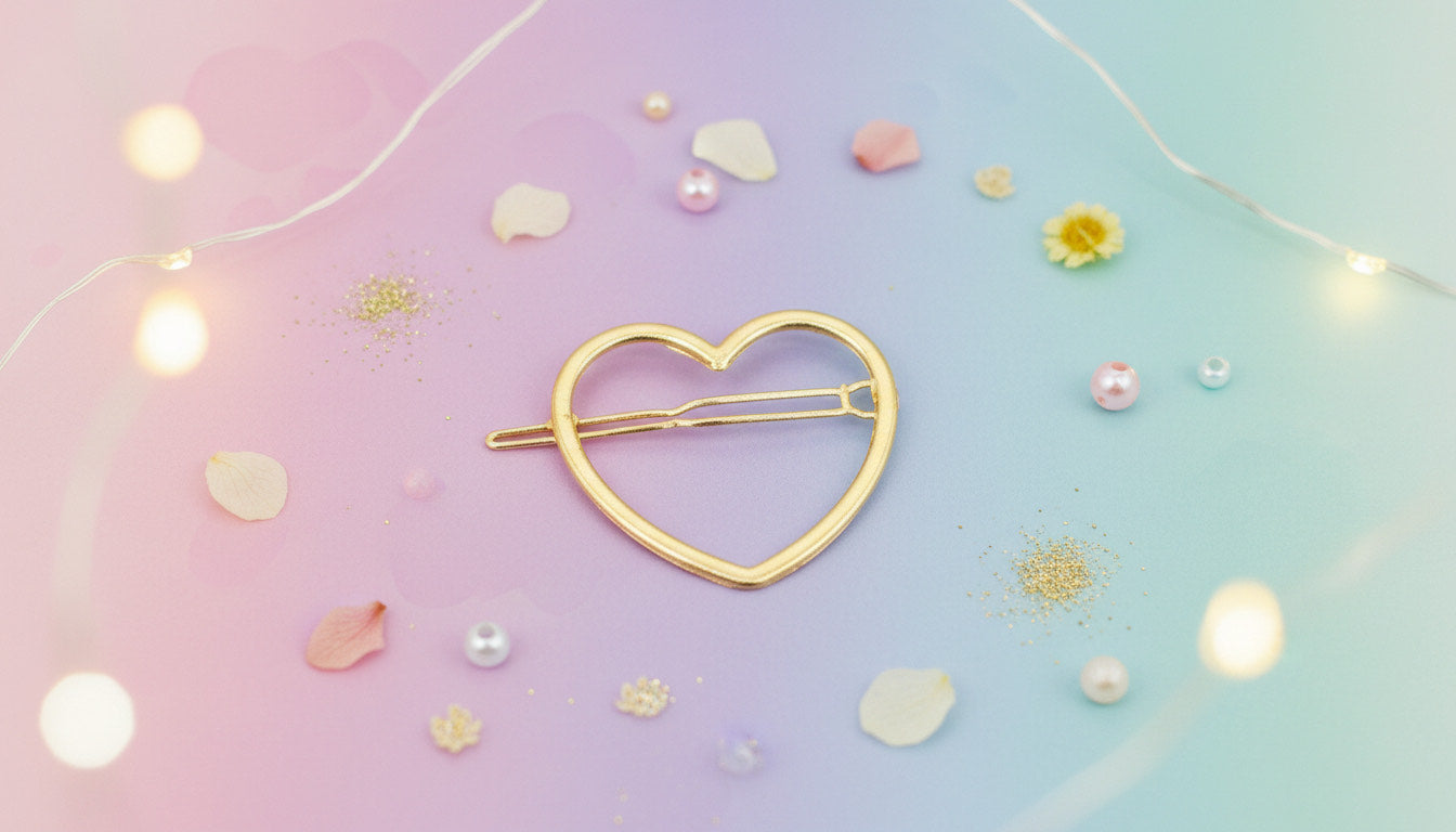 Gold Heart Hair Clip