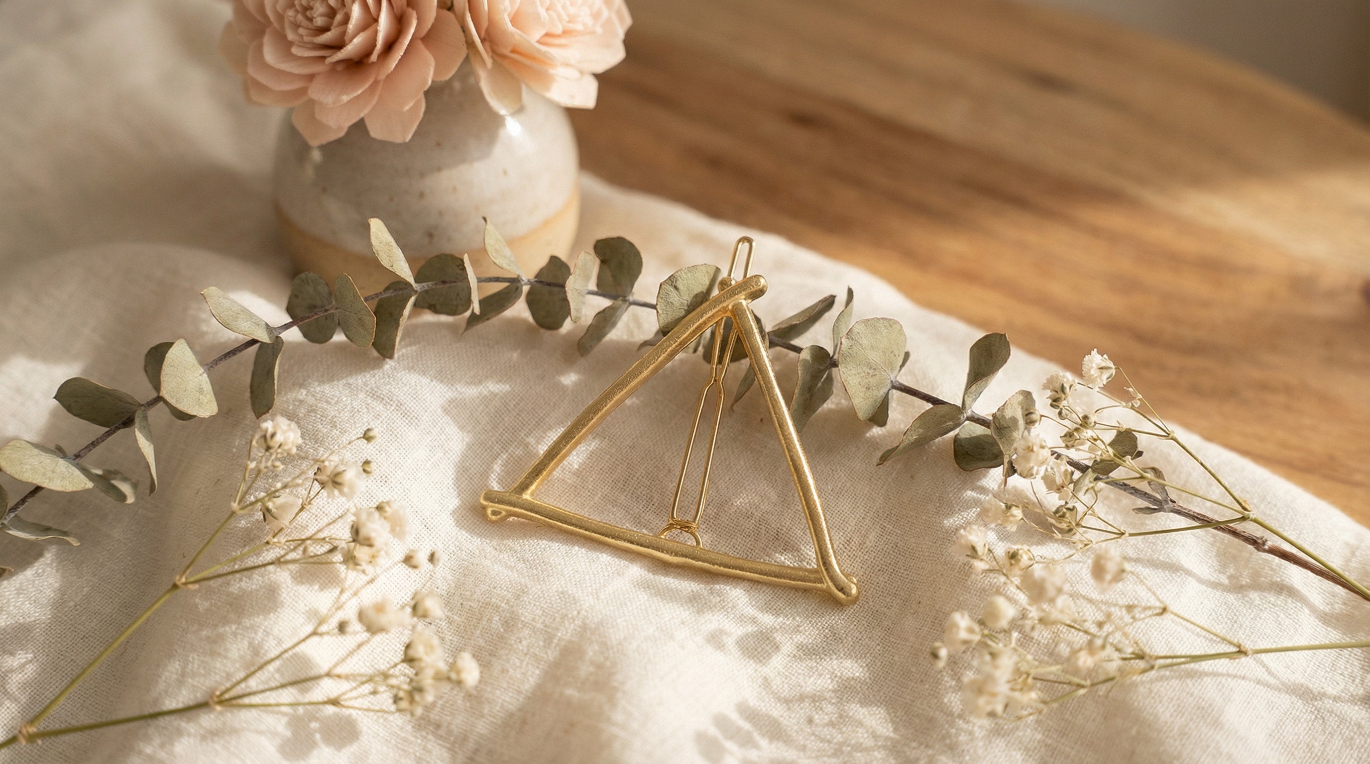 Gold Triangle Hair Clip