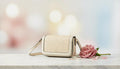 Chic Beige Woven Crossbody Bag