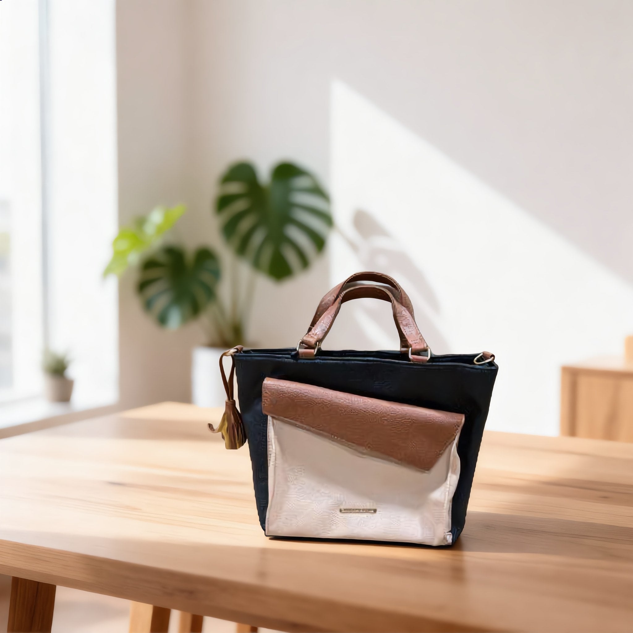 Alexis Bendel Multi-Color Vegan Leather Satchel