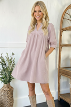 Sunday Stroll Pink Pin Stripe Dress