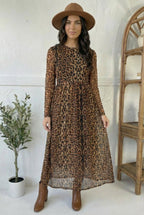We Run the World Leopard Mesh Lined Dress