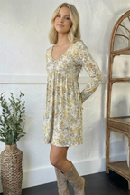 Small Town Sweetheart V Neck Dress