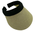 Metallic Straw Sun Visor