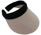Metallic Straw Sun Visor