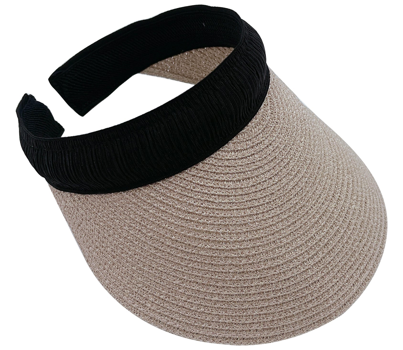 Metallic Straw Sun Visor