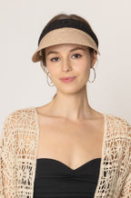Metallic Straw Sun Visor