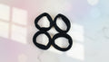 Black Hair Ties. Pack of 6