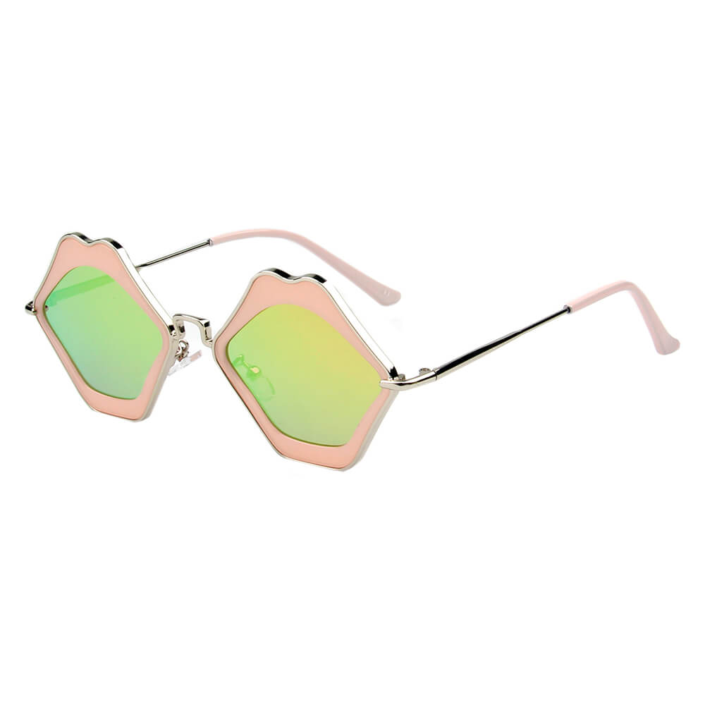 MADISON | Womens Fashion Funky Mouth Kissing Lip Shape Hippie Love Party Sunglasses