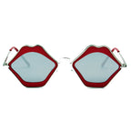 MADISON | Womens Fashion Funky Mouth Kissing Lip Shape Hippie Love Party Sunglasses