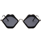 MADISON | Womens Fashion Funky Mouth Kissing Lip Shape Hippie Love Party Sunglasses