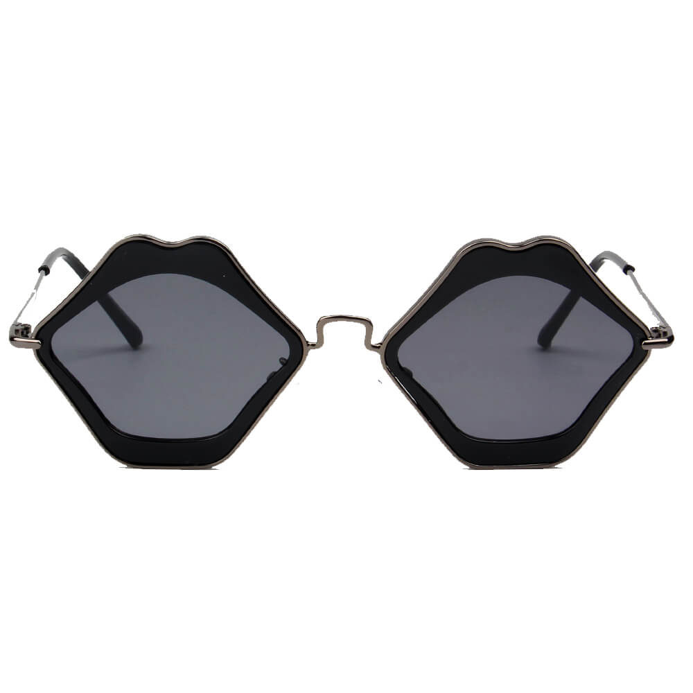 MADISON | Womens Fashion Funky Mouth Kissing Lip Shape Hippie Love Party Sunglasses