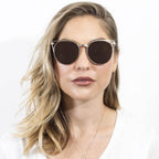 CLAYTON | Women Round Petite Cat Eye Sunglasses Circle