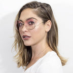 EUGENE | Women's Trendy Oversized Pantone Lens Sunglasses