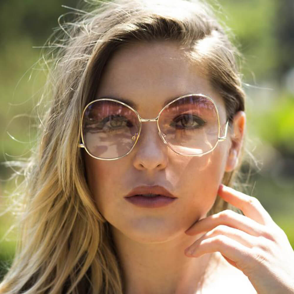 EUGENE | Women's Trendy Oversized Pantone Lens Sunglasses