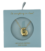 14K Gold Dipped Bold initial Necklace
