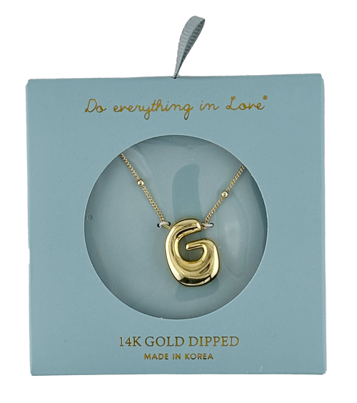 14K Gold Dipped Bold initial Necklace