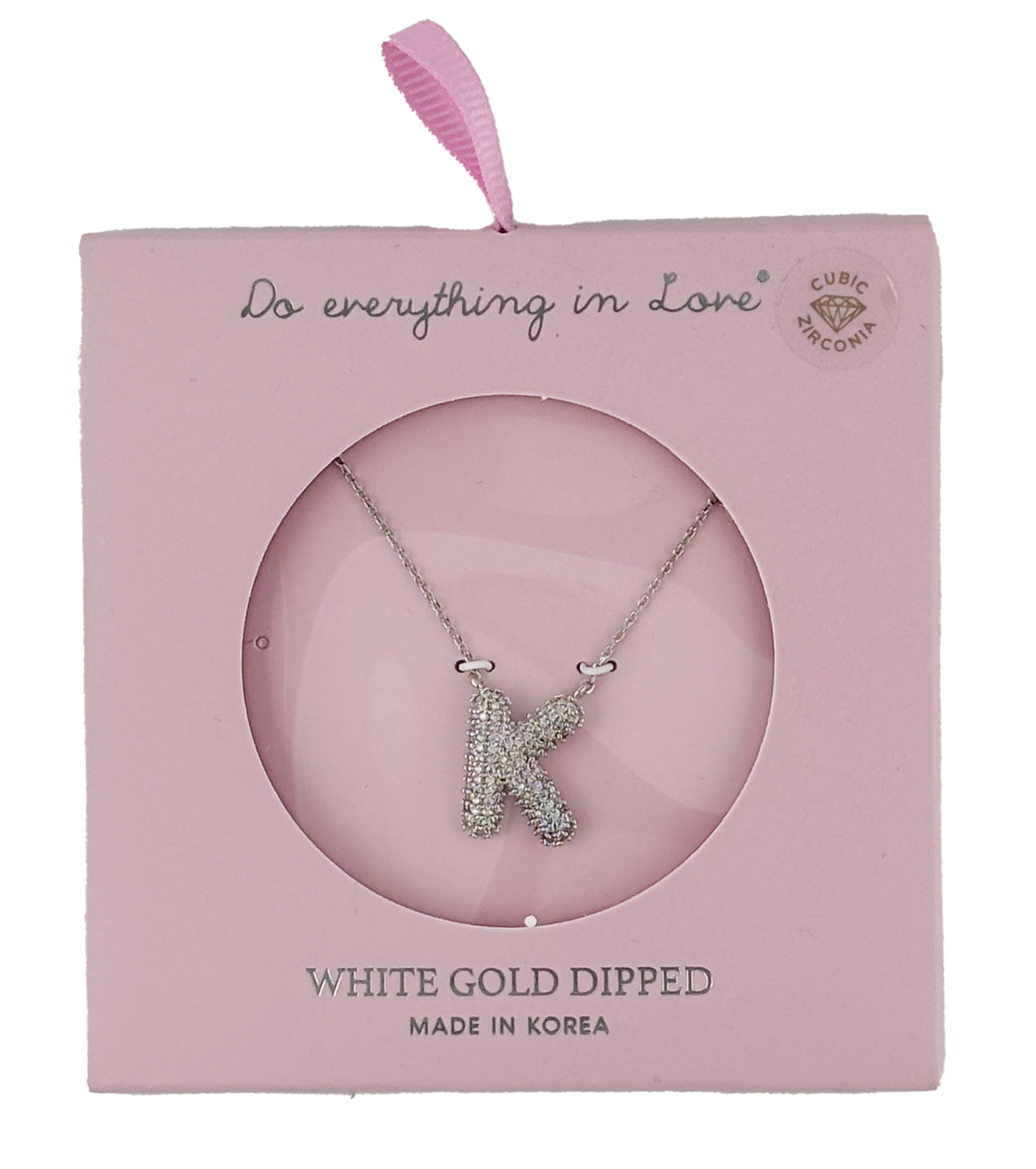 14K Gold Dipped Textured Initial Necklace