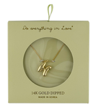 14K Gold Dipped Mini Bold initial Necklace