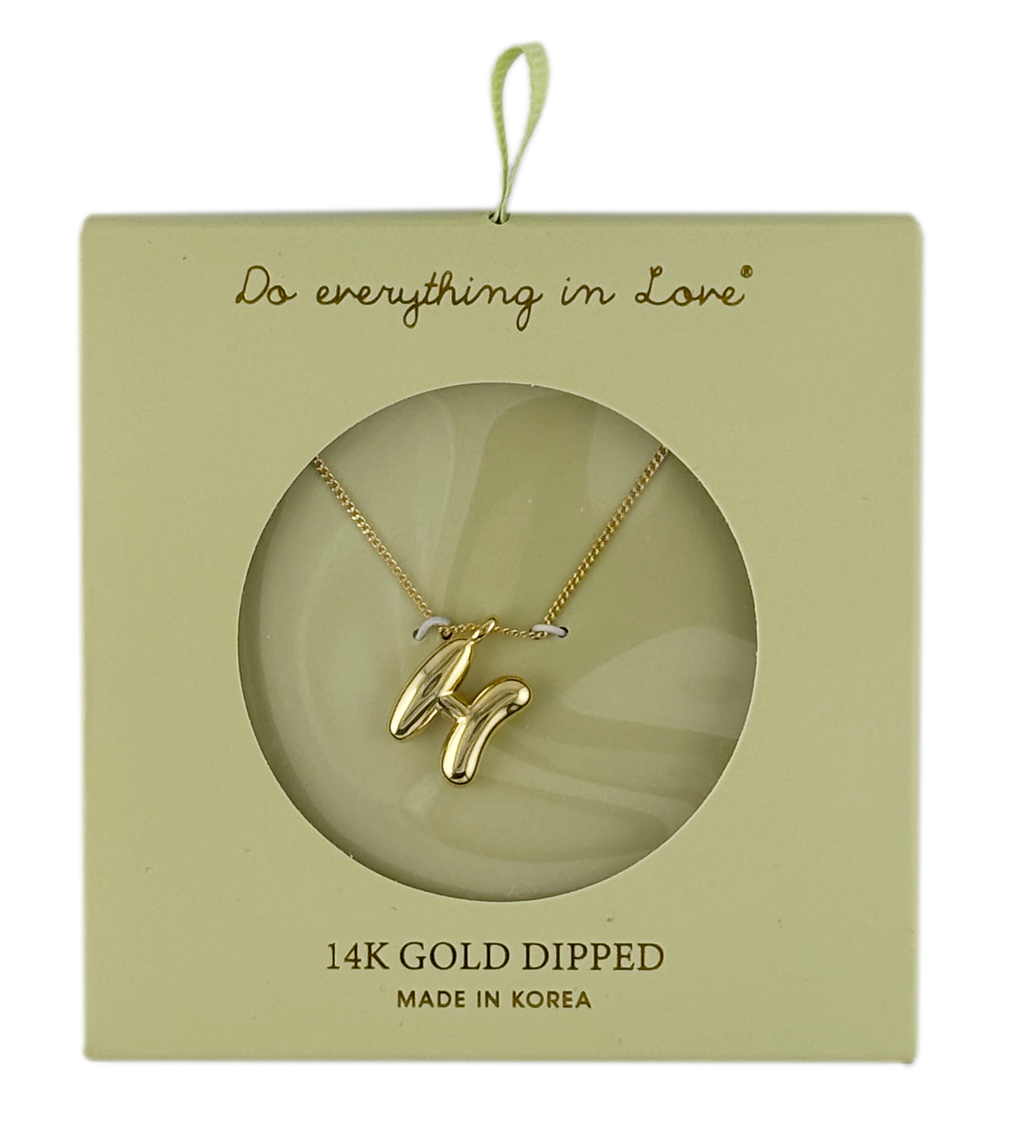 14K Gold Dipped Mini Bold initial Necklace