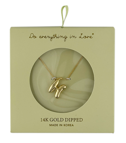 14K Gold Dipped Mini Bold initial Necklace