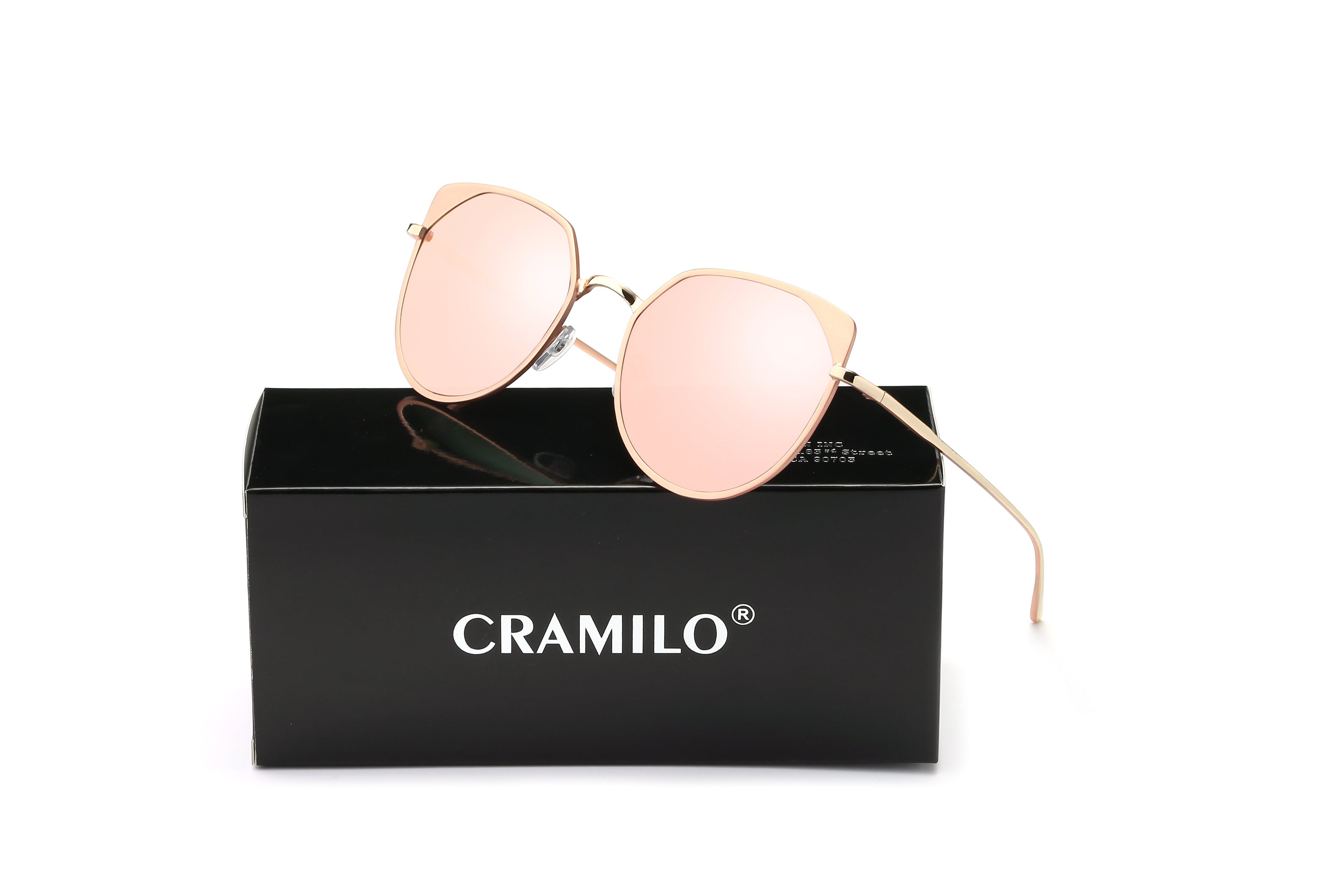 HERSHEY | Women's Flat Lens Metal Frame Cat Eye Sunglasses