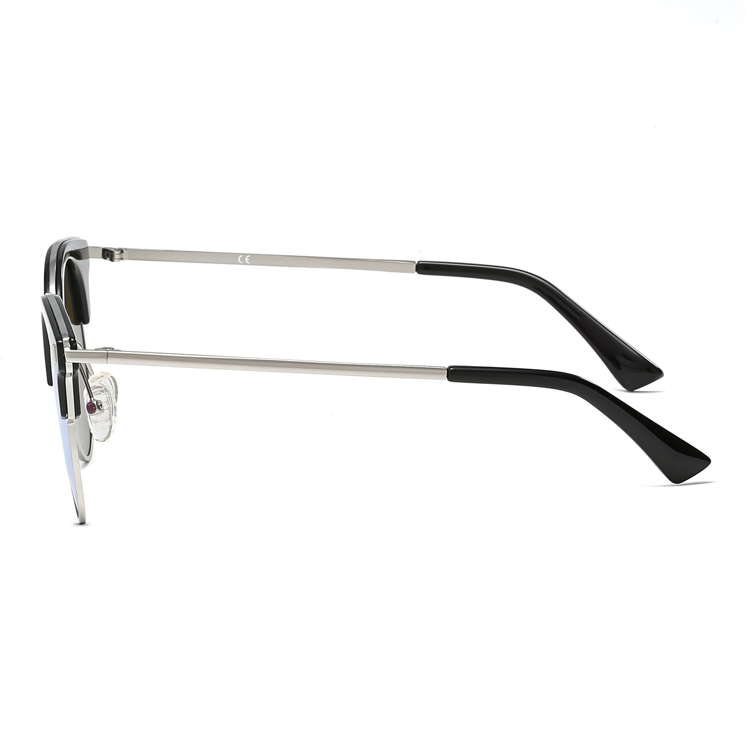 BILOXI | Women Half Frame Round Cat Eye Polarized Sunglasses