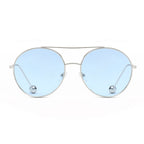 EUREKA | Unisex Round Tinted Lens Aviator Clear Glasses Balled Sunglasses
