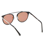 FRISCO | Modern Horn Rimmed Metal Frame Round Sunglasses